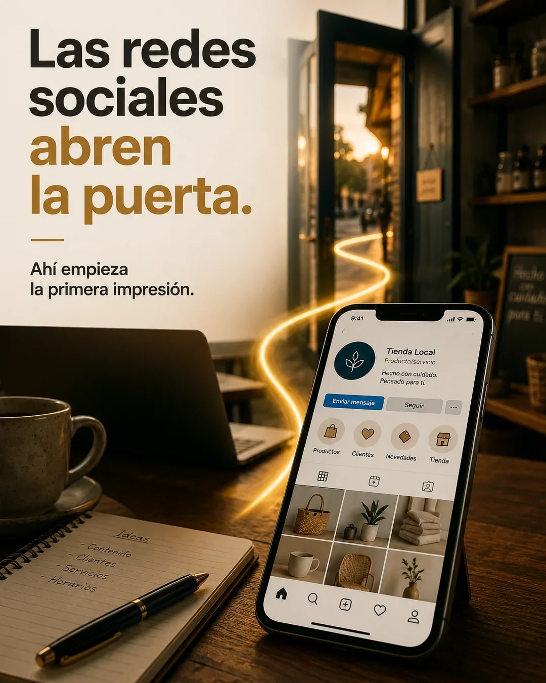 Pieza sobre la presencia de las redes sociales y el marketing digital.