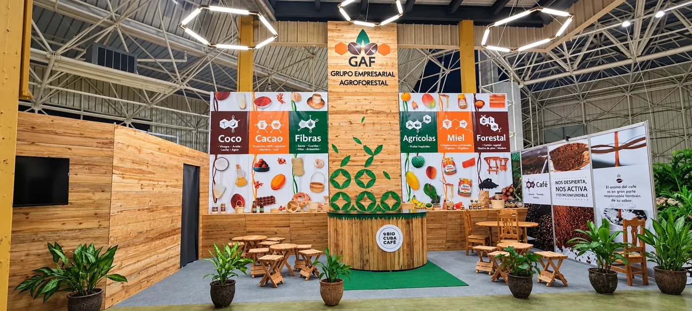 Espacio de GAF durante la feria FIHAV 2023.
